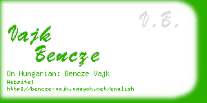 vajk bencze business card